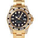 ロレックス ROLEX GMTマスターII 116758SANR ブラック/ドット文字盤 中古 腕時計 メンズ