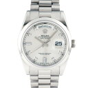 ロレックス ROLEX デイデイト 118209A シルバー文字盤 中古 腕時計 メンズ