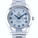 ロレックス ROLEX デイデイトII 218206 アイスブルー/アラビア文字盤 中古 腕時計 メ ...