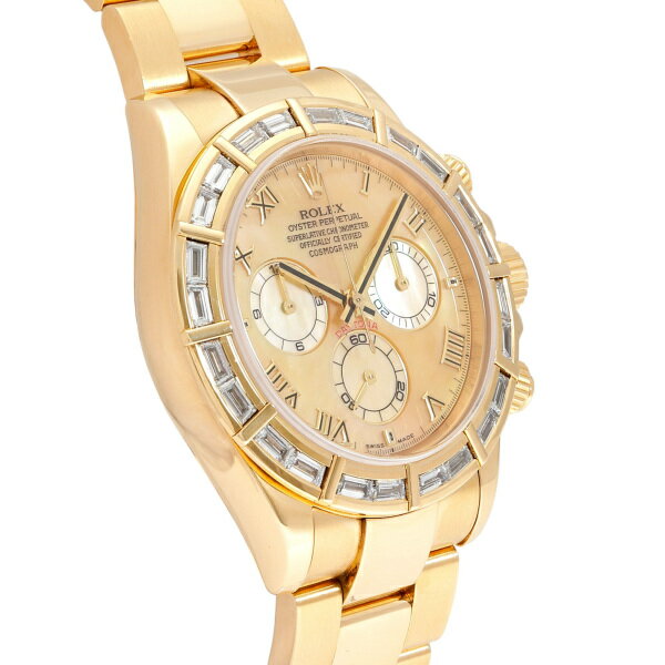 ロレックス ROLEX コスモグラフ デイトナ 116568BR イエロ―/ローマ文字盤 中古 腕時計 メンズ