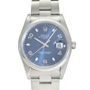 ロレックス ROLEX オイスターパーペチュアル デイト 15200 ブルー/アラビア文字盤 中古 腕時計 男女兼用