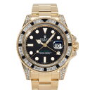 ロレックス ROLEX GMTマスターII 116758SANR ブラック/ドット文字盤 中古 腕時計 メンズ
