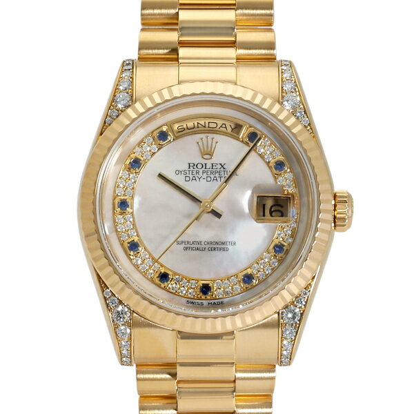ロレックス ROLEX デイデイト 36 118338 ホワイト文字盤 中古 腕時計 メンズ