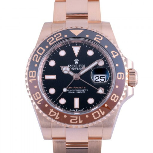ロレックス ROLEX GMTマスターII 126715CHNR ブラック/ドット文字盤 中古 腕時計 メンズ ロレックス ROLEX GMTマスターII 126715CHNR ブラック/ドット文字盤 中古 腕時計 メンズ
