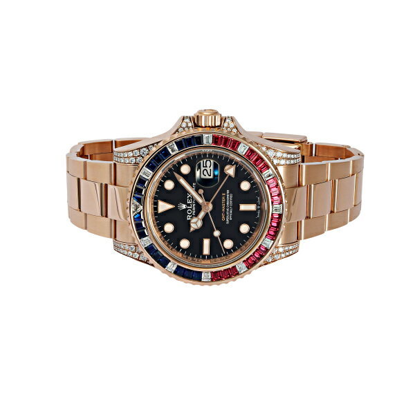 ロレックス ROLEX GMTマスターII 126755SARU ブラック/ドット文字盤 中古 腕時計 メンズ