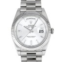 ロレックス ROLEX デイデイト 40 228239A シルバー文字盤 中古 腕時計 メンズ