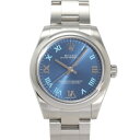 ロレックス ROLEX オイスターパーペチュアル 31 177200 アズーロブルー/ローマ文字盤 中古 腕時計 男女兼用