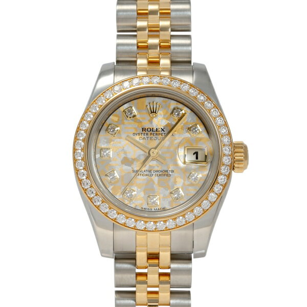 ロレックス ROLEX デイトジャスト 28 179383G ゴールドクリスタル文字盤 中古 腕時計 レディース