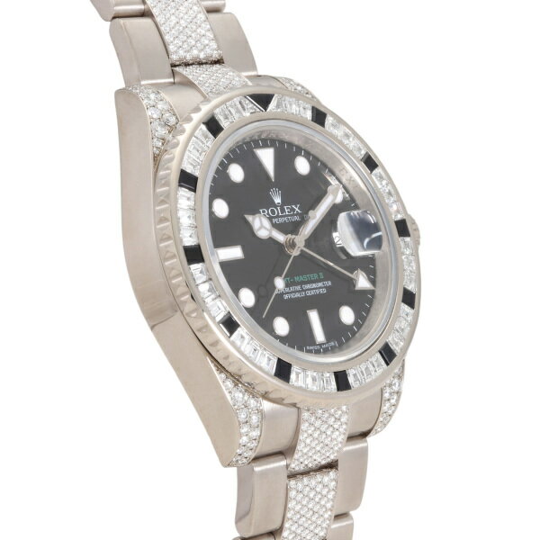 ロレックス ROLEX GMTマスターII 116759SANR ブラック/ドット文字盤 中古 腕時計 メンズ