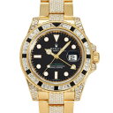 ロレックス ROLEX GMTマスターII 116758SANR ブラック/ドット文字盤 中古 腕時計 メンズ