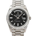ロレックス ROLEX デイデイト 40 228349RBR ブライトブラック/10PB文字盤 中古 腕時計 メンズ