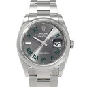 ロレックス ROLEX デイトジャスト 36 126200 スレート/グリーンローマ文字盤 中古 腕時計 メンズ
