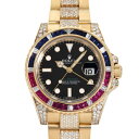 ロレックス ROLEX GMTマスターII 116758SARU ブラック文字盤 中古 腕時計 メンズ