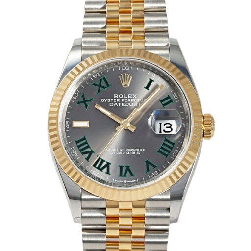 ロレックス ROLEX デイトジャスト 36 126233 スレート/グリーンローマ文字盤 新品 腕時計 メンズ ロレックス ROLEX デイトジャスト 36 126233 スレート/グリーンローマ文字盤 新品 腕時計 メンズ