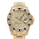 ロレックス ROLEX GMTマスターII 116758SANR 全面ダイヤ文字盤 中古 腕時計 メンズ