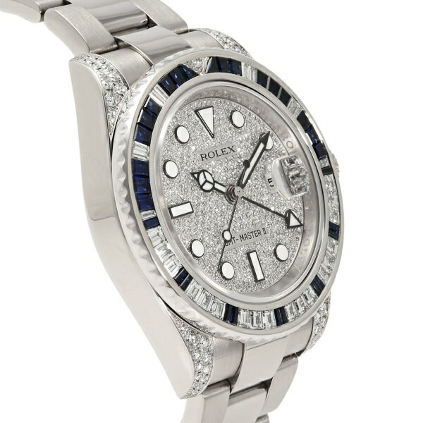 ロレックス ROLEX GMTマスターII 116759SA ダイヤ/シルバー文字盤 中古 腕時計 メンズ