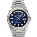 ロレックス ROLEX デイデイト 36 128349RBR ブルーオンブレ/8PD/2PB文字盤 中古 腕時計 メンズ