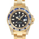 ロレックス ROLEX GMTマスターII 116758SA ブラック/ドット文字盤 中古 腕時計 メンズ