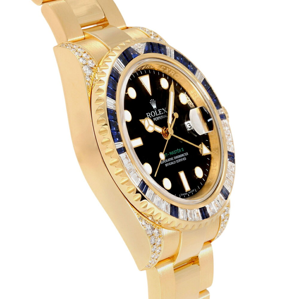 ロレックス ROLEX GMTマスターII 116758SA ブラック/ドット文字盤 中古 腕時計 メンズ