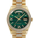 ロレックス ROLEX デイデイト 36 128348RBR グリーンローマ(VI・IXダイヤ)文字盤 未使用 腕時計 メンズ