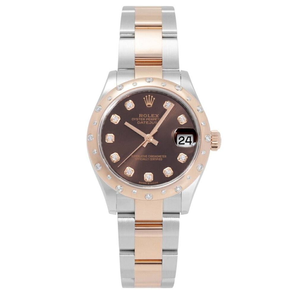 ロレックス ROLEX デイトジャスト 31 278341RBR チョコレート/10PD文字盤 中古 腕時計 レディース