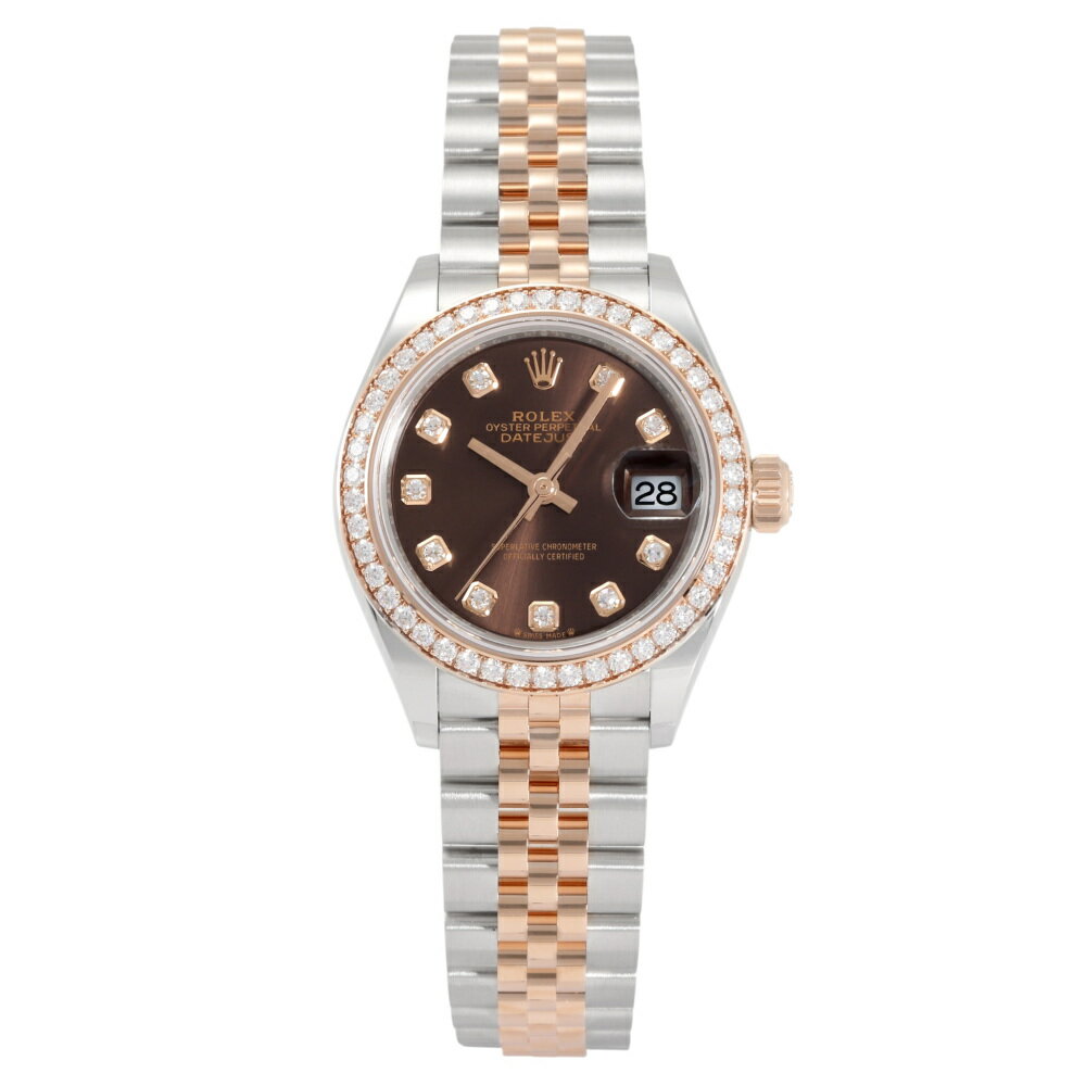 ロレックス ROLEX デイトジャスト 28 279381RBR チョコレート/10PD文字盤 未使用 腕時計 レディース