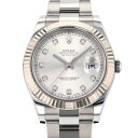 ロレックス ROLEX デイトジャストII 116334G シルバー文字盤 中古 腕時計 メンズ