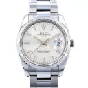 ロレックス ROLEX オイスターパーペチュアル デイト 115210 シルバー文字盤 中古 腕時計 ...