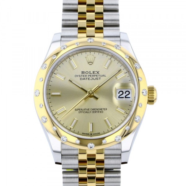 ロレックス ROLEX デイトジャスト 278343RBR シャンパン文字盤 新品 腕時計 レディース