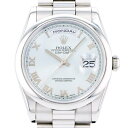 ロレックス ROLEX デイデイト 118206 アイスブルー/ローマ文字盤 中古 腕時計 メンズ