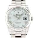 ロレックス ROLEX デイデイト 118206 アイスブルー/ローマ文字盤 中古 腕時計 メンズ