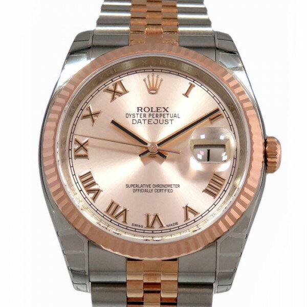 ロレックス ROLEX デイトジャスト 116231 ピンクローマ文字盤 新品 腕時計 メンズ