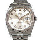 ロレックス ROLEX デイトジャスト 116234G 10Pダイヤ/シルバー文字盤 メンズ 腕時計 【新品】