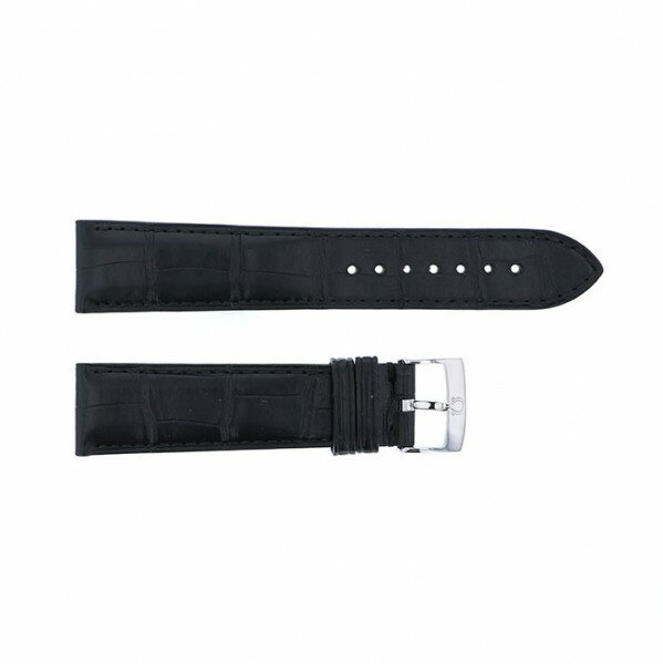純正ストラップ STRAP オメガ デ・ヴィル プレステージ用 ブラッククロコ 新品 腕時計替えベルト メンズ