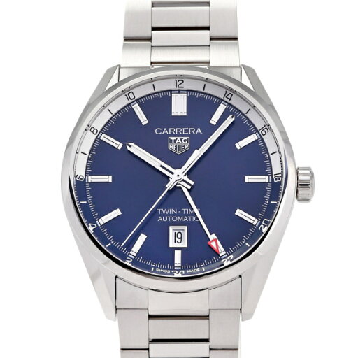 タグ・ホイヤー TAG HEUER カレラ キャリバー7 ツインタイム デイト WBN201A.BA0640 ブルー文字盤 新品 腕時計 メンズ タグ・ホイヤー TAG HEUER カレラ キャリバー7 ツインタイム デイト WBN201A.BA0640 ブルー文字盤 新品 腕時計 メンズ