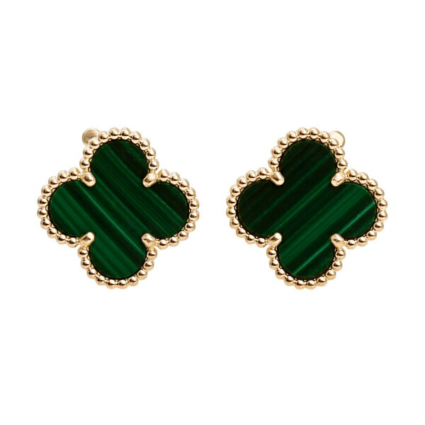 ヴァンクリーフ＆アーペル ヴィンテージアルハンブラ K18イエローゴールド ピアス 未使用のサムネイル