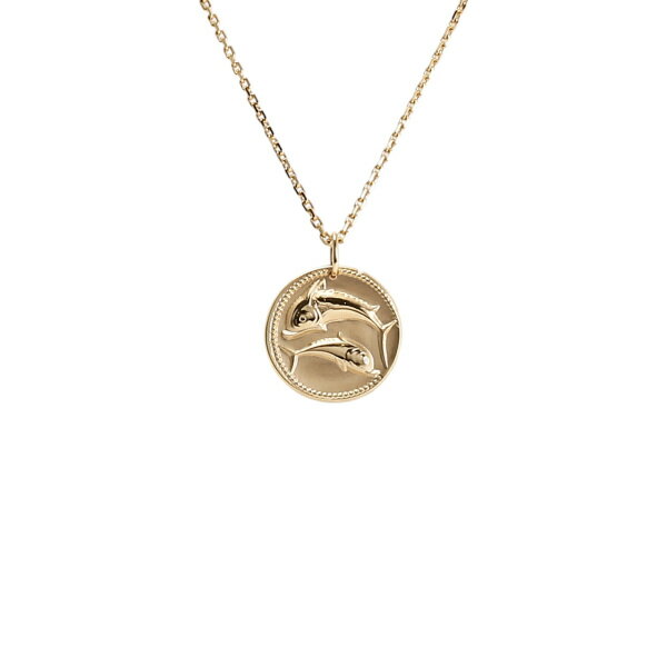 ヴァンクリーフ＆アーペル ゾディアック メダル ピスキウム (魚座) K18YG イエローゴールド ネックレス 中古のサムネイル