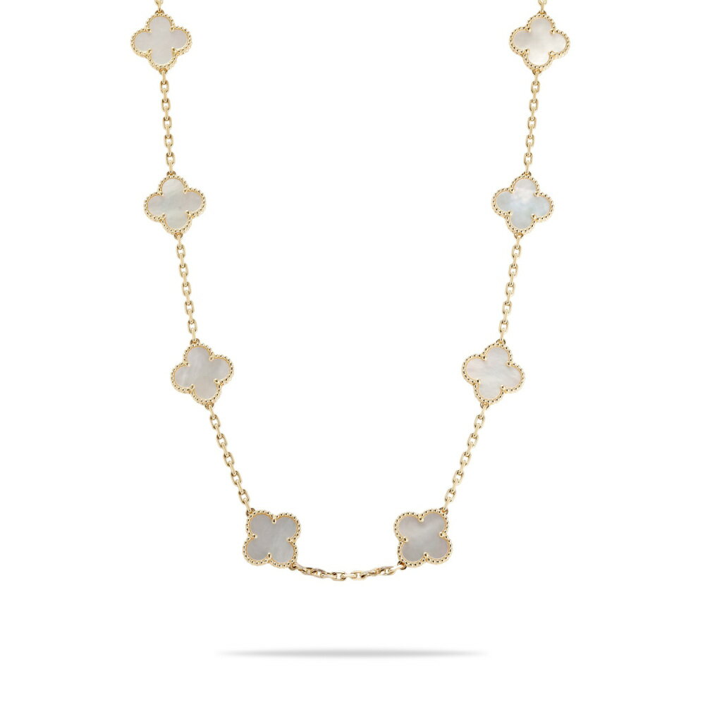 ヴァンクリーフ＆アーペル ヴィンテージアルハンブラ 10モチーフ K18イエローゴールド ネックレス 中古のサムネイル