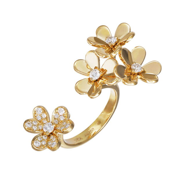 ヴァンクリーフ＆アーペル フリヴォル アントレ レ ドア K18イエローゴールド リング 中古のサムネイル