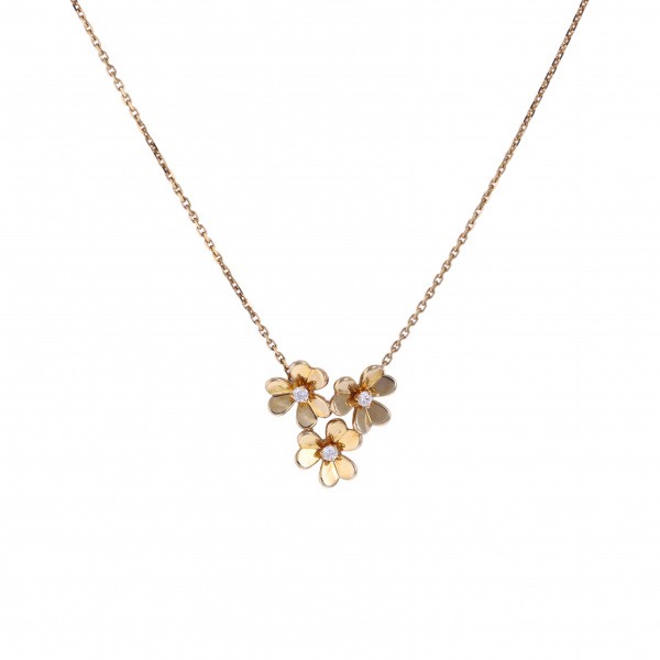 ヴァンクリーフ＆アーペル フリヴォル 3フラワー ミニモデル K18イエローゴールド ネックレス 未使用のサムネイル