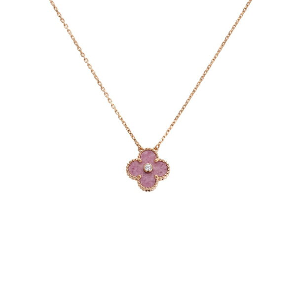 ヴァンクリーフ＆アーペル ヴィンテージアルハンブラ 2021年ホリデー限定 K18ピンクゴールド ネックレス 中古のサムネイル