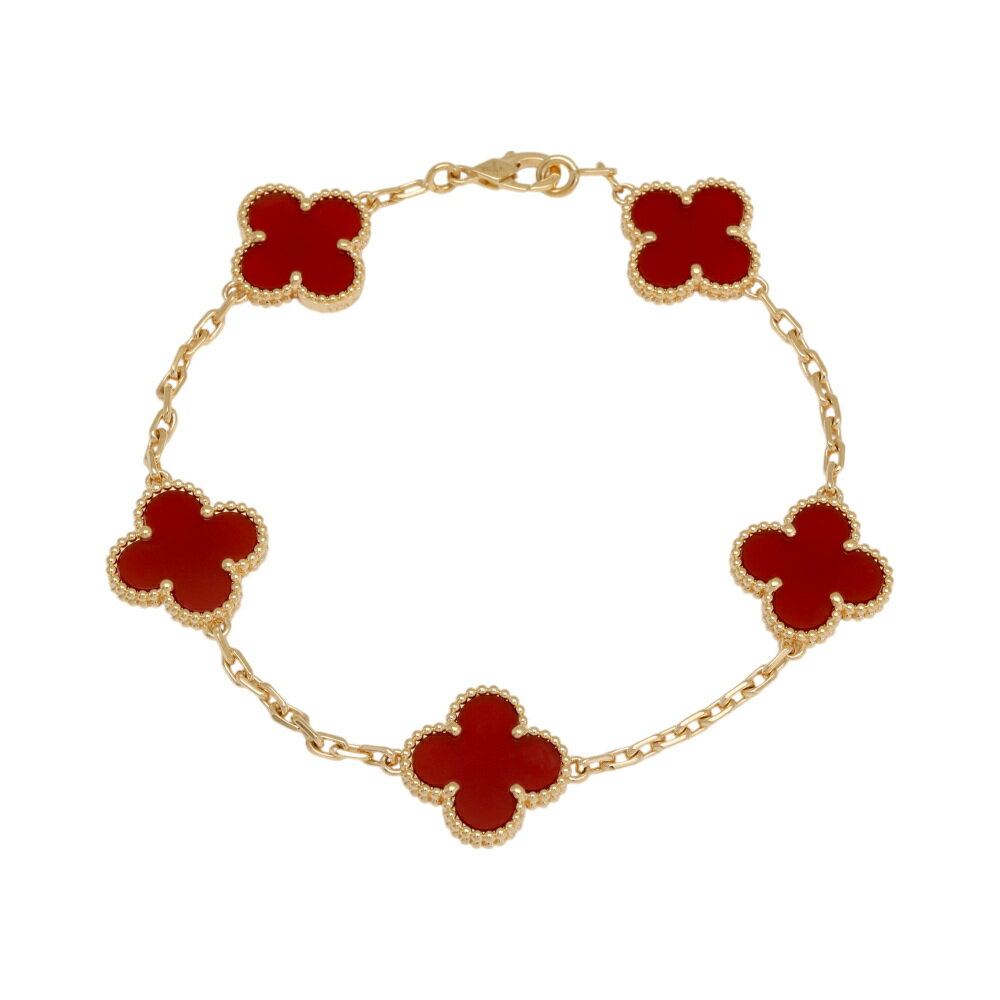 ヴァンクリーフ＆アーペル ヴィンテージアルハンブラ 5モチーフ K18イエローゴールド ブレスレット 中古のサムネイル