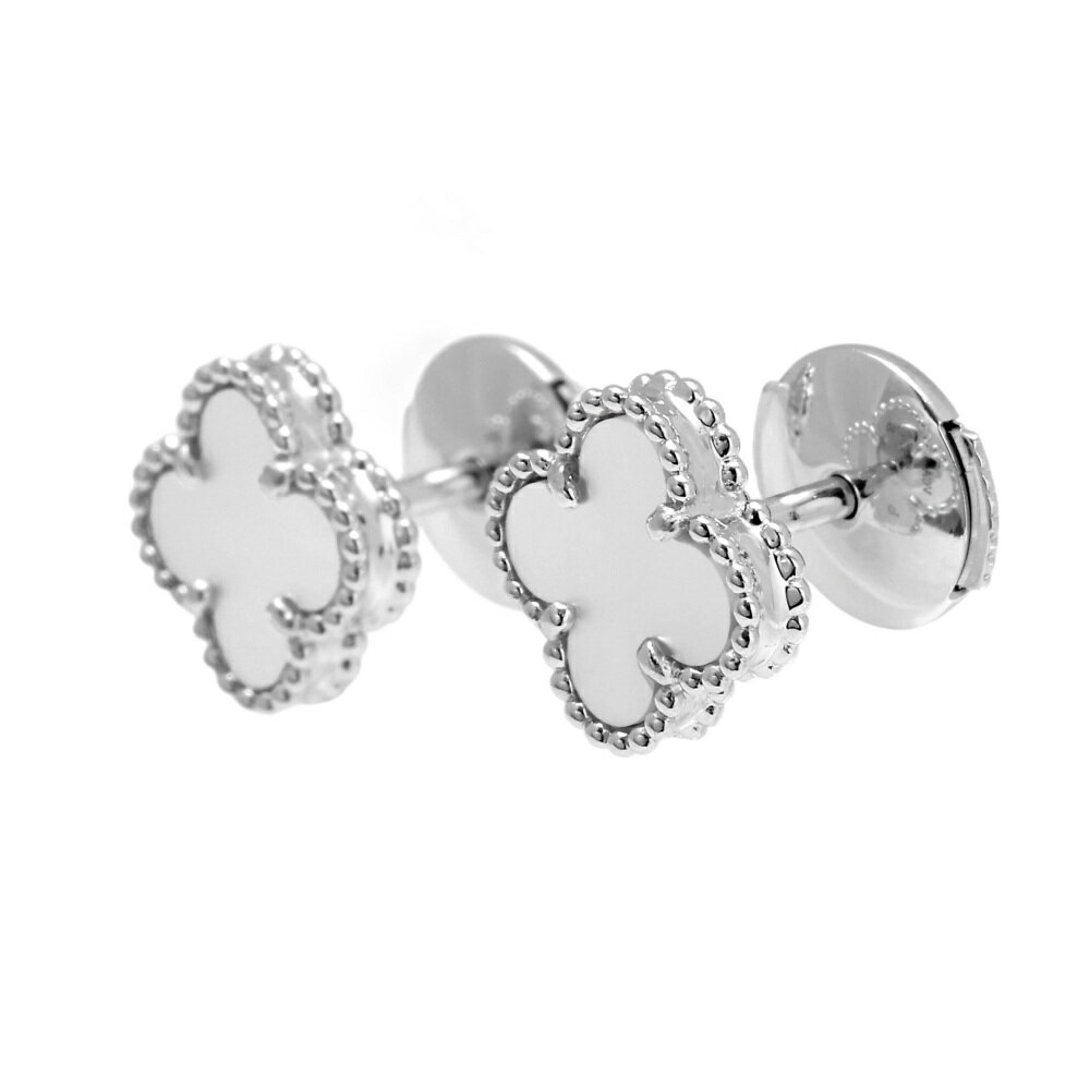 ヴァンクリーフ＆アーペル スウィートアルハンブラ K18ホワイトゴールド ピアス 中古のサムネイル