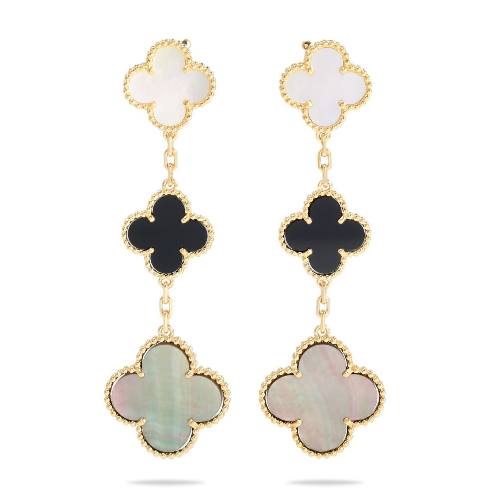 ヴァンクリーフ＆アーペル マジックアルハンブラ K18イエローゴールド ピアス 中古のサムネイル