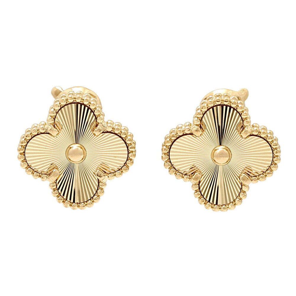 ヴァンクリーフ＆アーペル ヴィンテージアルハンブラ K18イエローゴールド ピアス 中古のサムネイル