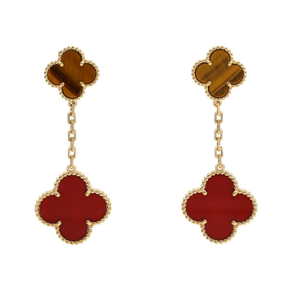 ヴァンクリーフ＆アーペル マジックアルハンブラ K18イエローゴールド ピアス 中古のサムネイル