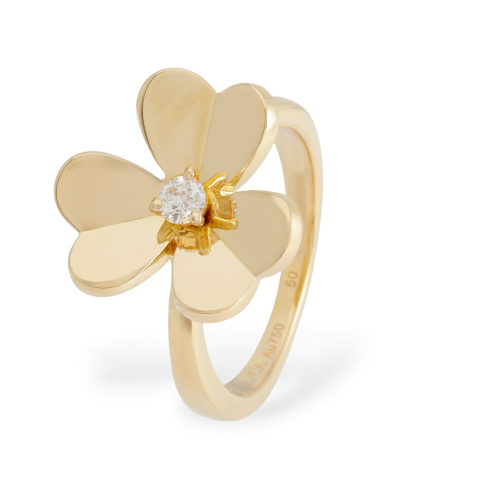 ヴァンクリーフ＆アーペル フリヴォル 1フラワー スモール K18イエローゴールド リング 中古のサムネイル
