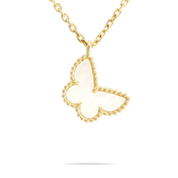 ヴァンクリーフ＆アーペル スウィートパピヨン K18イエローゴールド ネックレス 中古