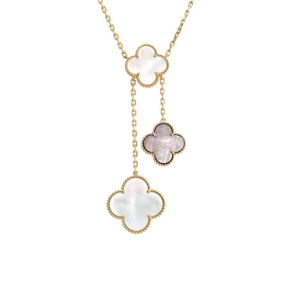 ヴァンクリーフ＆アーペル マジックアルハンブラ 6モチーフ K18イエローゴールド ネックレス 中古のサムネイル