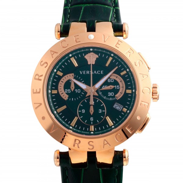 ヴェルサーチェ 腕時計（メンズ） ヴェルサーチ Versace Vレース V-レース クロノグラフ VERQ00420 グリーン文字盤 新品 腕時計 メンズ